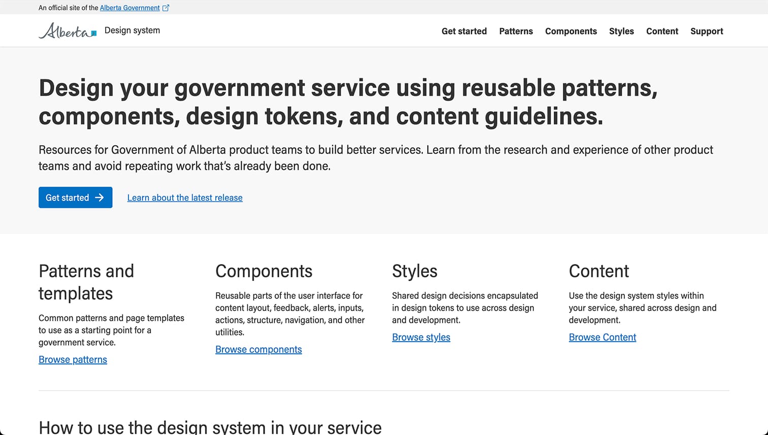 Alberta Government Design System