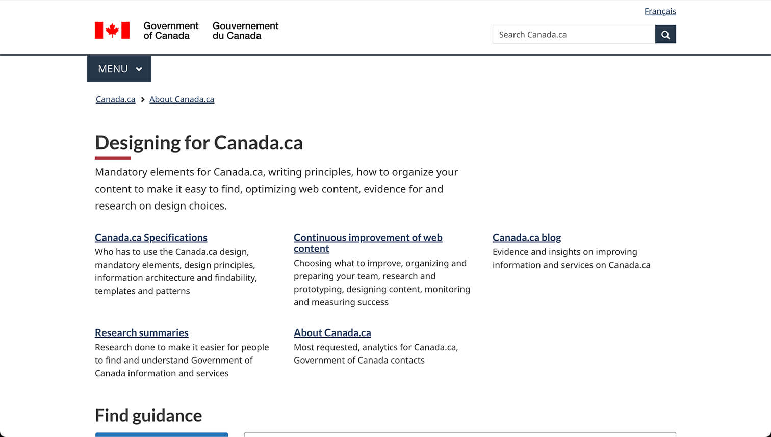 Canada.ca Design System