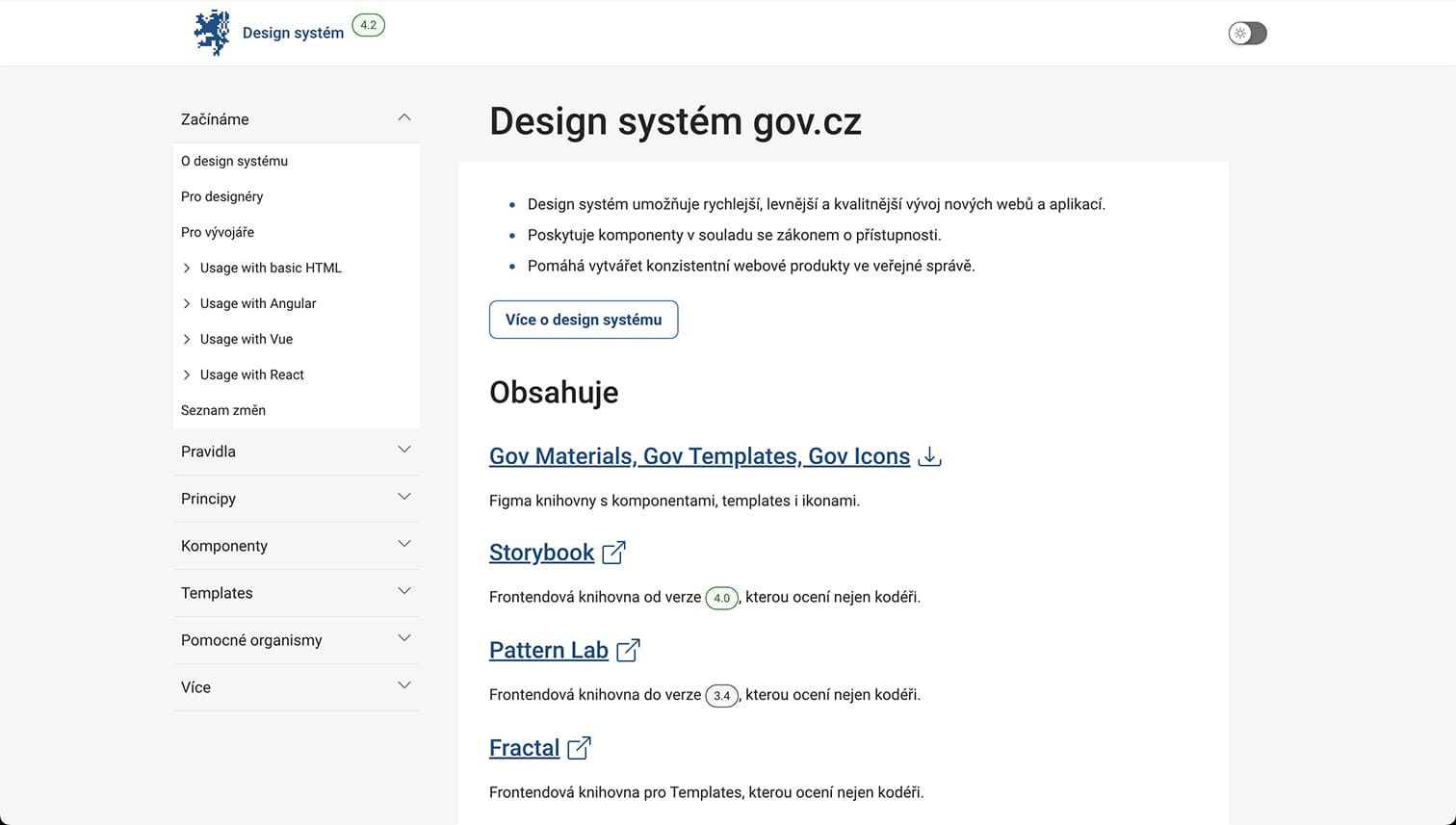 Czech Republic Government Design System